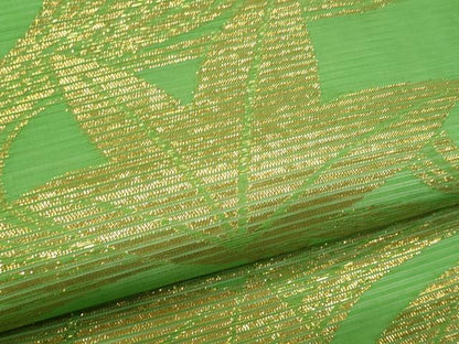 平和屋着物＊夏物　九寸開き名古屋帯　竜田川　金糸　正絹　逸品　CABI5647fb