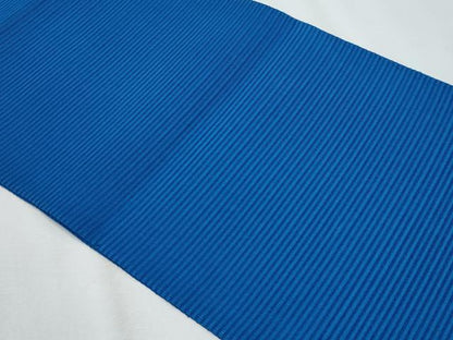 平和屋着物＊夏物　八寸名古屋帯　絽綴れ　青色　正絹　逸品　CABI5650fb