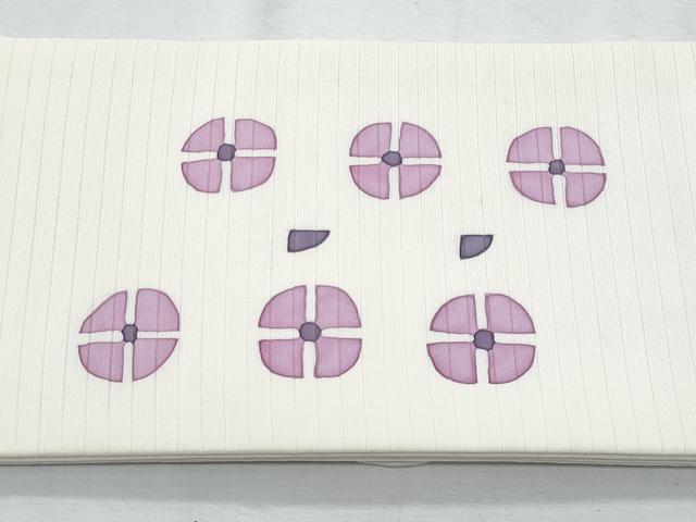 平和屋着物＊夏物　塩瀬　つけ帯　ろうけつ染　抽象文　正絹　逸品　CABI5661fb