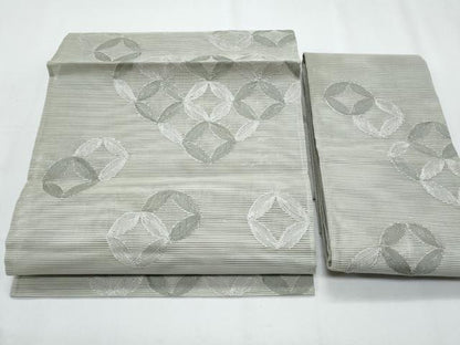 平和屋着物＊夏物　つけ帯　絽綴れ　七宝文　正絹　逸品　CABI5666fb