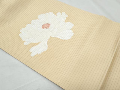 平和屋着物＊夏物　塩瀬　つけ帯　牡丹　正絹　逸品　CABI5668fb