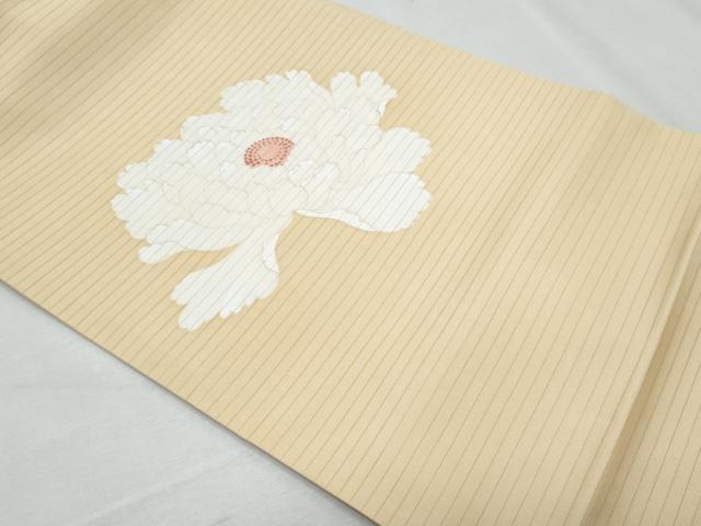 平和屋着物＊夏物　塩瀬　つけ帯　牡丹　正絹　逸品　CABI5668fb