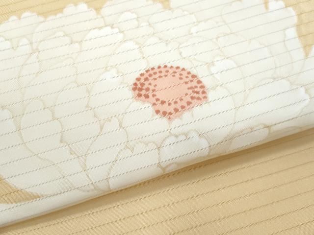 平和屋着物＊夏物　塩瀬　つけ帯　牡丹　正絹　逸品　CABI5668fb