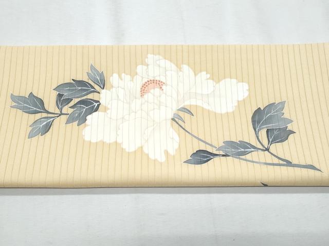 平和屋着物＊夏物　塩瀬　つけ帯　牡丹　正絹　逸品　CABI5668fb