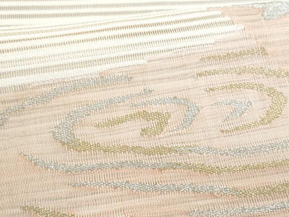 平和屋着物＊夏物　八寸名古屋帯　絽綴れ　草花文　金銀糸　正絹　逸品　CABI5674fb