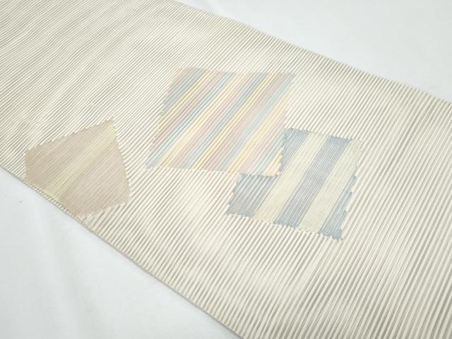 平和屋着物＊夏物　八寸名古屋帯　絽綴れ　色紙重ね文　正絹　逸品　CABI5676fb