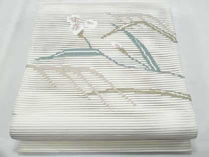 平和屋着物＊夏物　八寸名古屋帯　絽綴れ　杜若　金銀糸　正絹　逸品　CABI5678fb