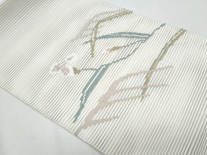 平和屋着物＊夏物　八寸名古屋帯　絽綴れ　杜若　金銀糸　正絹　逸品　CABI5678fb
