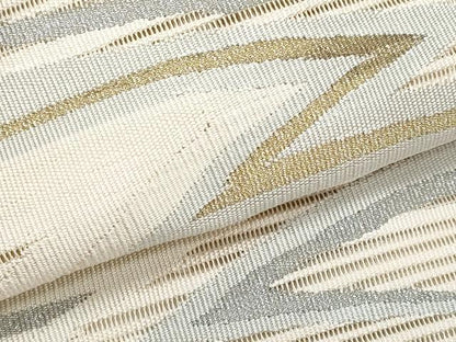 平和屋着物＊夏物　八寸名古屋帯　絽綴れ　霞文　金糸　正絹　逸品　CABI5684fb