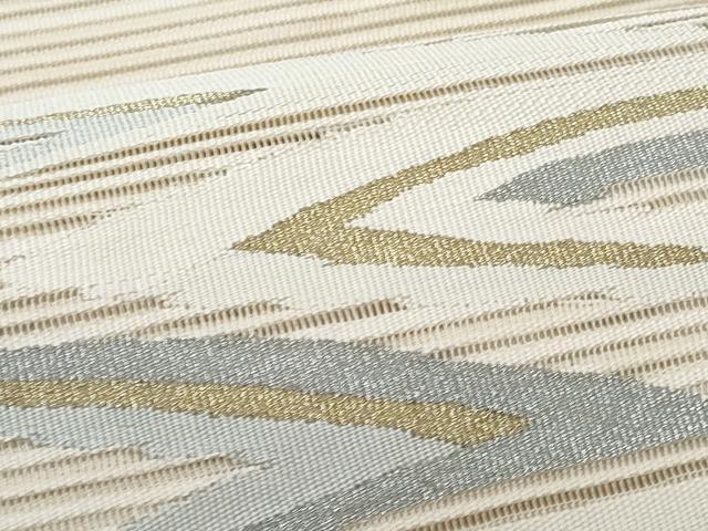 平和屋着物＊夏物　八寸名古屋帯　絽綴れ　霞文　金糸　正絹　逸品　CABI5684fb