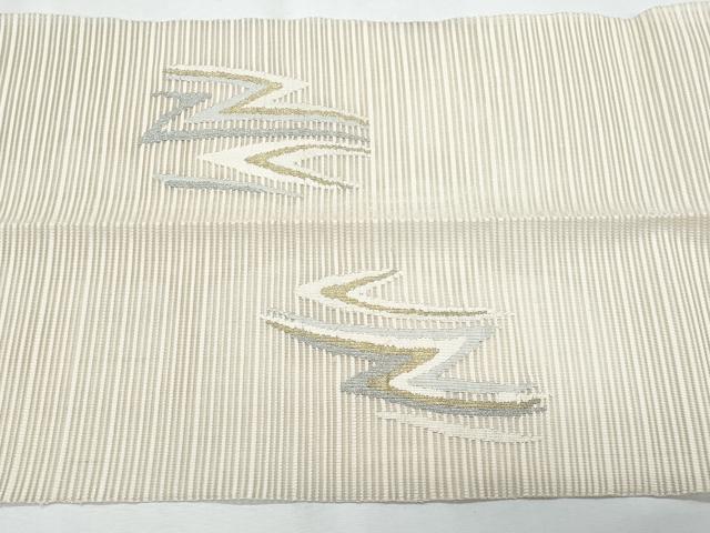 平和屋着物＊夏物　八寸名古屋帯　絽綴れ　霞文　金糸　正絹　逸品　CABI5684fb