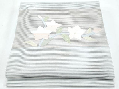 平和屋着物＊夏物　八寸名古屋帯　絽綴れ　桔梗　正絹　逸品　CABI5688fb