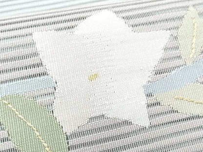 平和屋着物＊夏物　八寸名古屋帯　絽綴れ　桔梗　正絹　逸品　CABI5688fb