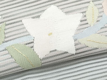 平和屋着物＊夏物　八寸名古屋帯　絽綴れ　桔梗　正絹　逸品　CABI5688fb