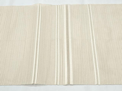 平和屋着物＊夏物　八寸名古屋帯　絽綴れ　横段文　亜麻色　正絹　逸品　CABI5696fb