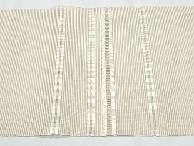 平和屋着物＊夏物　八寸名古屋帯　絽綴れ　横段文　亜麻色　正絹　逸品　CABI5696fb