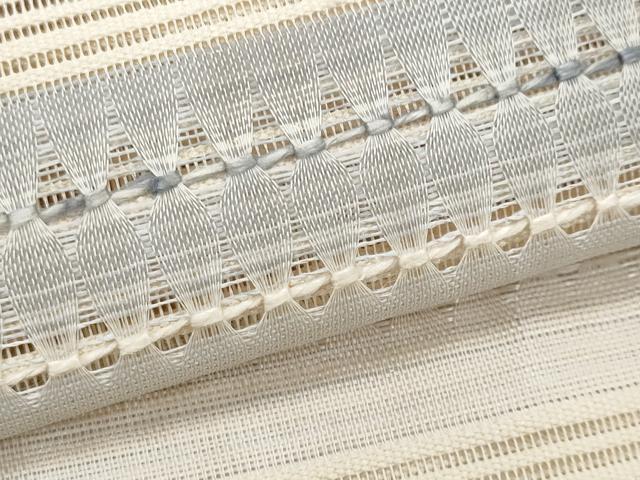 平和屋着物＊夏物　八寸名古屋帯　絽綴れ　横段文　正絹　逸品　CABI5697fb