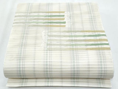 平和屋着物＊夏物　八寸名古屋帯　絽綴れ　横段文　正絹　逸品　CABI5698fb