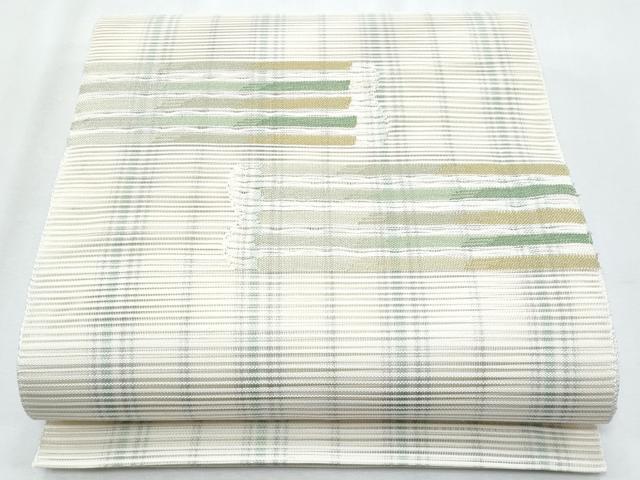 平和屋着物＊夏物　八寸名古屋帯　絽綴れ　横段文　正絹　逸品　CABI5698fb