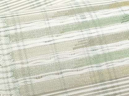 平和屋着物＊夏物　八寸名古屋帯　絽綴れ　横段文　正絹　逸品　CABI5698fb