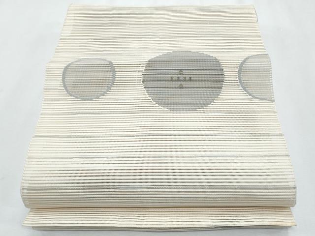 平和屋着物＊夏物　八寸名古屋帯　絽綴れ　丸文　金糸　正絹　逸品　CABI5700fb