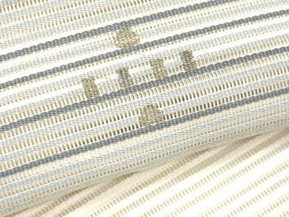 平和屋着物＊夏物　八寸名古屋帯　絽綴れ　丸文　金糸　正絹　逸品　CABI5700fb