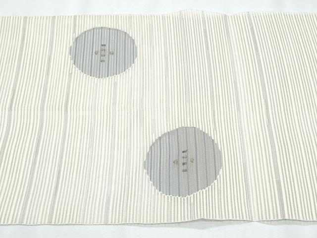 平和屋着物＊夏物　八寸名古屋帯　絽綴れ　丸文　金糸　正絹　逸品　CABI5700fb