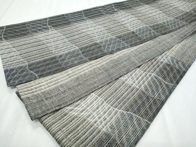 平和屋着物＊夏物　全通柄袋帯　櫛織　変わり縞　正絹　逸品　CABI5706fb
