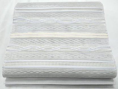 平和屋着物＊夏物　八寸名古屋帯　絽綴れ　横段文　金銀糸　正絹　逸品　CABI5708fb