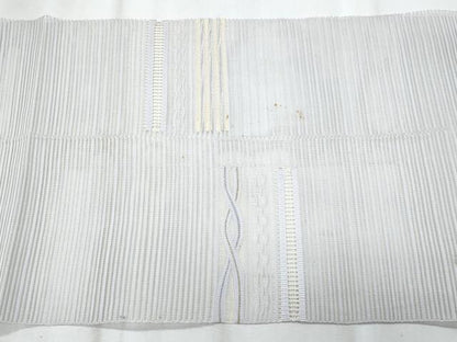 平和屋着物＊夏物　八寸名古屋帯　絽綴れ　横段文　金銀糸　正絹　逸品　CABI5708fb