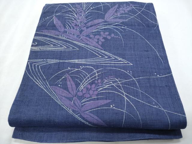 平和屋着物＊夏物　太鼓柄袋帯　枝葉文　麻　逸品　CABI5715fb