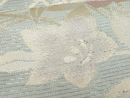 平和屋着物＊夏物　六通柄袋帯　流水桔梗文　金糸　正絹　逸品　CABI5717fb