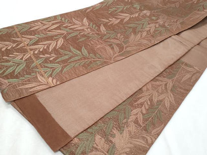 平和屋着物＊夏物　六通柄　本袋帯　枝葉文　正絹　逸品　CABI5719fb