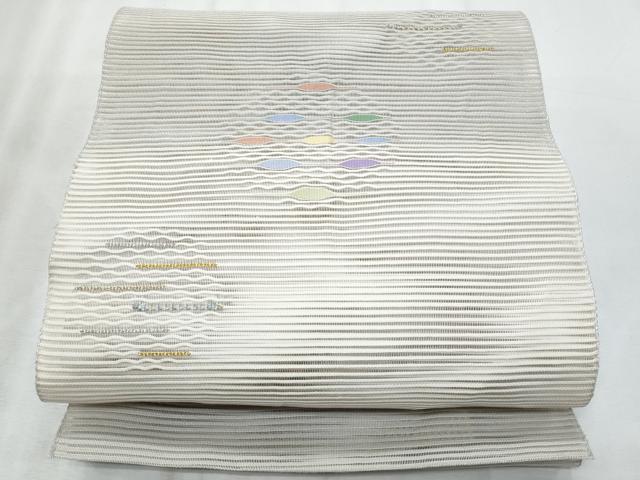 平和屋着物＊夏物　八寸名古屋帯　絽綴れ　抽象丸文　金銀糸　正絹　逸品　CABI5721fb