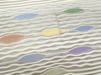 平和屋着物＊夏物　八寸名古屋帯　絽綴れ　抽象丸文　金銀糸　正絹　逸品　CABI5721fb