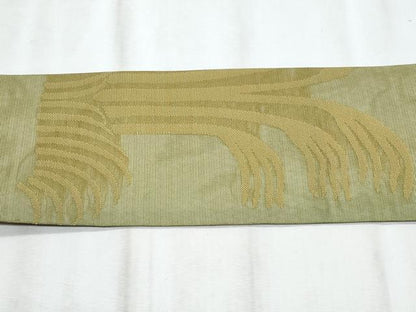平和屋着物＊夏物　九寸名古屋帯　草木文　正絹　逸品　CABI5725fb