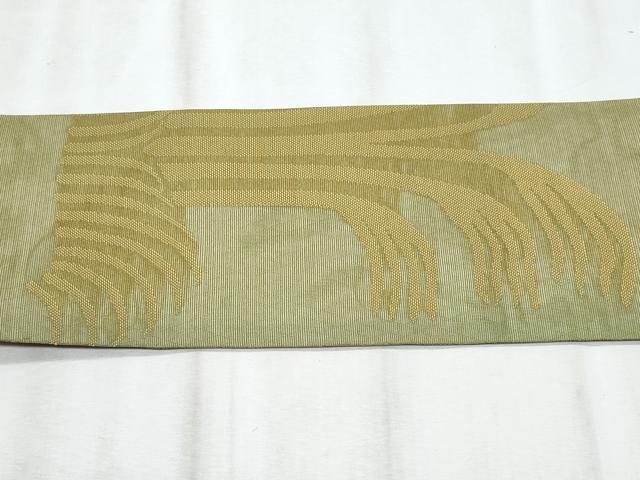 平和屋着物＊夏物　九寸名古屋帯　草木文　正絹　逸品　CABI5725fb