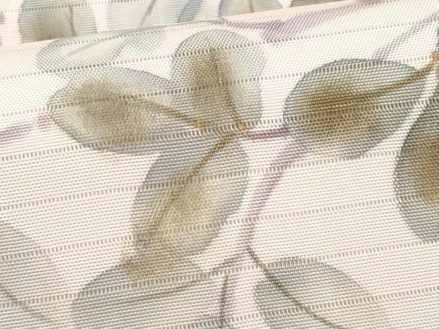 平和屋着物＊夏物　塩瀬　九寸名古屋帯　作家物　手描き　藤花房　金彩　正絹　逸品　CABI5728fb