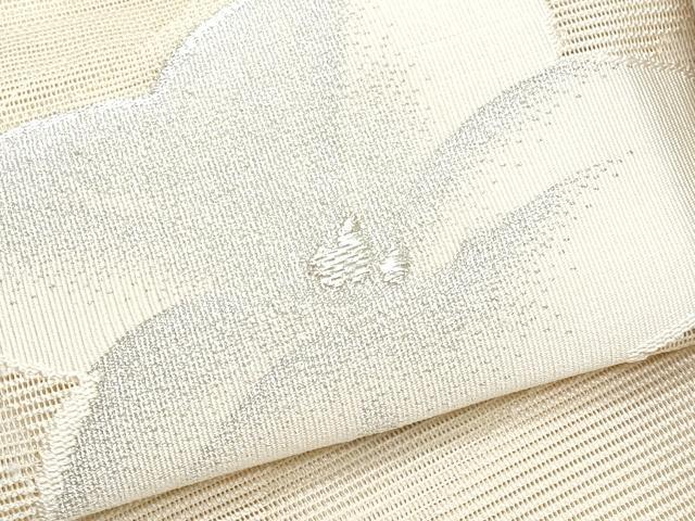 平和屋着物＊夏物　八寸名古屋帯　絽綴れ　桔梗　銀糸　正絹　逸品　CABI5730fb
