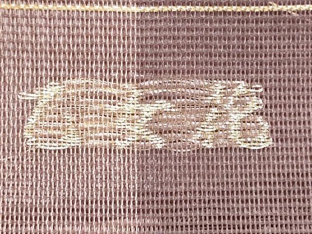 平和屋着物＊夏物　全通柄袋帯　乙女花文　金糸　正絹　逸品　CABI5731fb