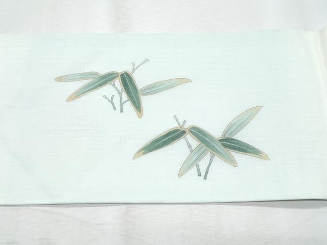 平和屋着物＊夏物　九寸名古屋帯　蟹　笹竹文　CABI5747fb