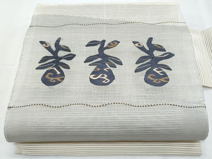 平和屋着物＊夏物　八寸名古屋帯　絽綴れ　成り物　正絹　逸品　CABI5751fb