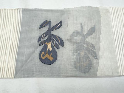 平和屋着物＊夏物　八寸名古屋帯　絽綴れ　成り物　正絹　逸品　CABI5751fb