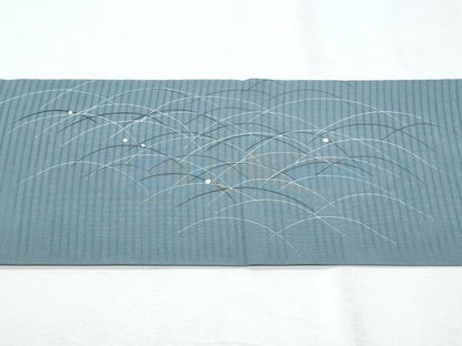 平和屋着物＊夏物　塩瀬　九寸名古屋帯　夏虫　露芝文　金銀糸　正絹　逸品　CABI5756fb