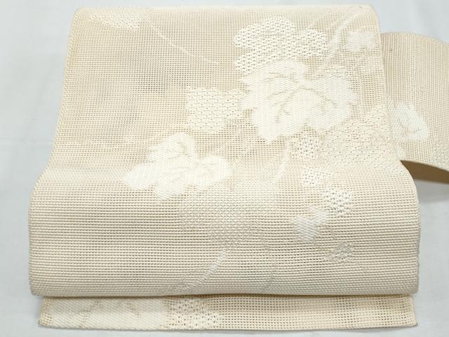 平和屋着物＊夏物　八寸名古屋帯　蔦の葉文　正絹　逸品　CABI5757fb
