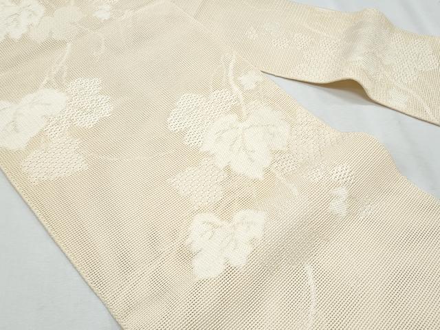 平和屋着物＊夏物　八寸名古屋帯　蔦の葉文　正絹　逸品　CABI5757fb