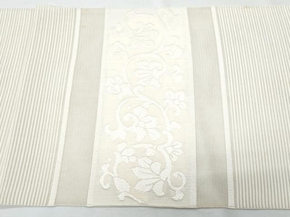 平和屋着物＊夏物　八寸名古屋帯　絽綴れ　花唐草丸文　正絹　逸品　CABI5758fb