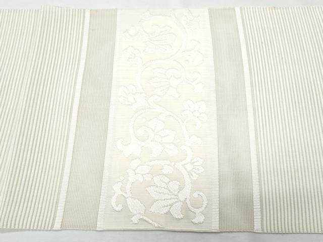平和屋着物＊夏物　八寸名古屋帯　絽綴れ　花唐草丸文　正絹　逸品　CABI5758fb