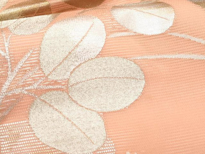 平和屋着物＊夏物　九寸名古屋帯　萩　金銀糸　正絹　逸品　CABI5760fb