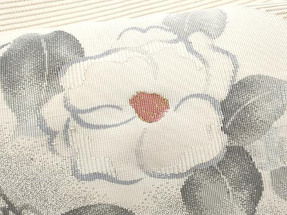 平和屋着物＊夏物　八寸名古屋帯　絽綴れ　草花文　金銀糸　正絹　逸品　CABI5765fb